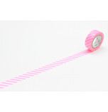 Washi Masking Tape | Rayures Rose Fluo