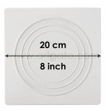 2 SQUARE White Plates - 20 x 20 cm