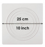 2 SQUARE White Plates - 25 x 25 cm