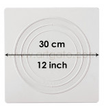 2 SQUARE White Plates - 30 x 30 cm