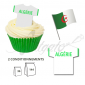 Wafer Toppers | Football T-Shirts 43 x 45 mm - Team Algeria