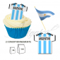 Wafer Toppers | Football T-Shirts 43 x 45 mm - Team Argentina