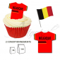Wafer Toppers | Football T-Shirts 43 x 45 mm - Team Belgium