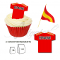 Wafer Toppers | Football T-Shirts 43 x 45 mm - Team Spain