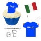Wafer Toppers | Football T-Shirts 43 x 45 mm - Team Italy