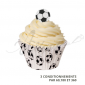 GREASEPROOF PAPER BAKING CUPS | Standard Size Ø Bottom 5 cm Height 3,8 cm - Football / Soccer Ball