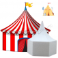 Novelty Cake Dummy | Circus Tent / Medieval Knight Tent - Ø 20 cm x 22 cm High