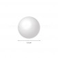Polystyrene / Styrofoam Sphere (Ball) | 2 hollow Halves - 20 cm Ø