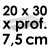 Sheet Cake Pan -20 x 30 cm x Prof. 7,5 cm