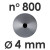 Pastry Tip/Tube | Plain Round Ø 4 mm #800