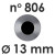 Pastry Tip/Tube | Plain Round Ø 13 mm #806