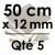 5 Cake Drums | Silver - Square 12 mm thick / 50 x 50 cm (20 in)