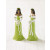 Ethnic Bride / Bridesmaid Light Green Dress, Pack of 2