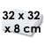 5 White Cake Boxes | 8 cm High - 32 x 32 cm