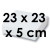 5 White Cake Boxes | 5 cm High - 23 x 23 cm