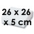 25 White Cake Boxes | 5 cm High - 26 x 26 cm