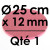 1 Cake Drum | Cerise Pink -  Round 12 mm thick / 25 cm Ø