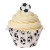 Wafer Toppers | Footballs 2,5 cm Ø - 36 Pieces