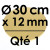 1 Cake Drum | Gold - Round 12 mm thick / 30 cm Ø