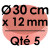 5 Cake Drums | Red - Round 12 mm thick / 30 cm Ø